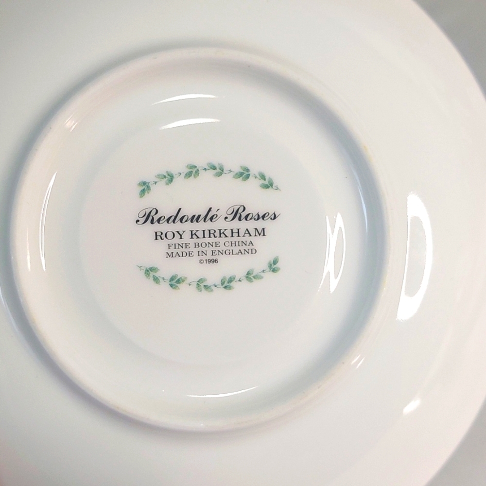 Roy Kirkham Rose Saucer Plates. Set of 2 - Picture 4 of 6